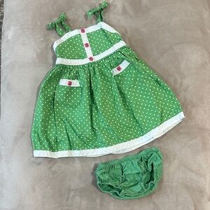 Gymboree Mint Polka Dot Dress with Bloomers